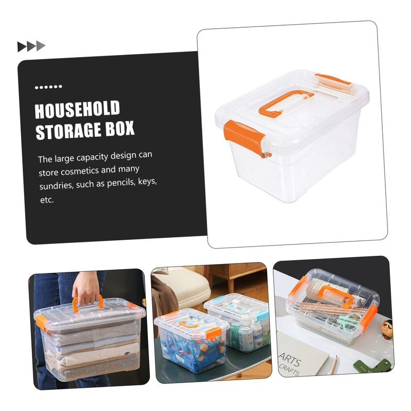 Levemolo 4pcs Storage Box Lid and Handle Double Organizer for