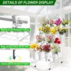 JIANFA 4 Tier Metal Plant Display Stand with 16PCS Plastic