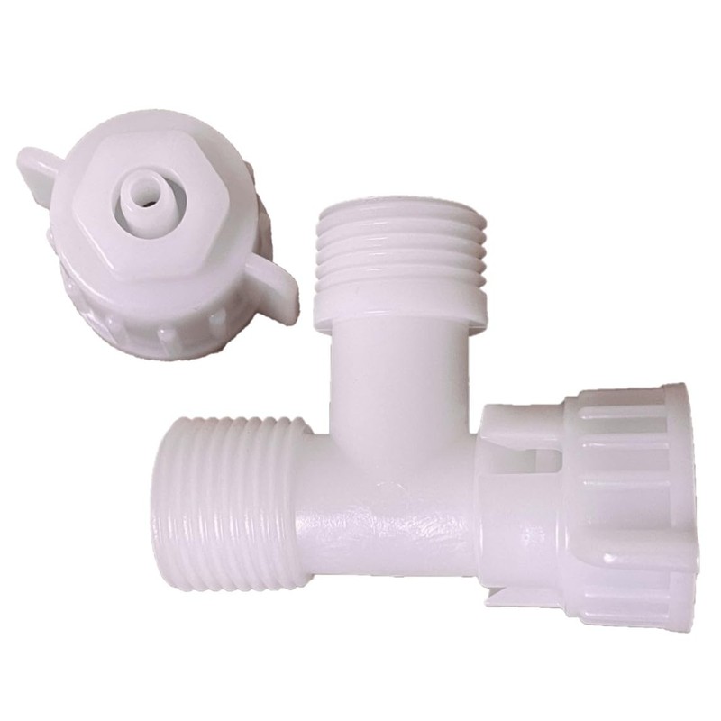 NuFlush Nylon Bidet T-Adapters 1/2 inch Female 1/2 inch Male,
