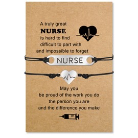 Nurses Week Gifts Appreciation Graduation Nurses Day Christmas Bracelet Nursing Nurse Gifts for Women Female Male Nurse Practitioner School Nursing Student Paramedic Dental Physician Medical Assistant