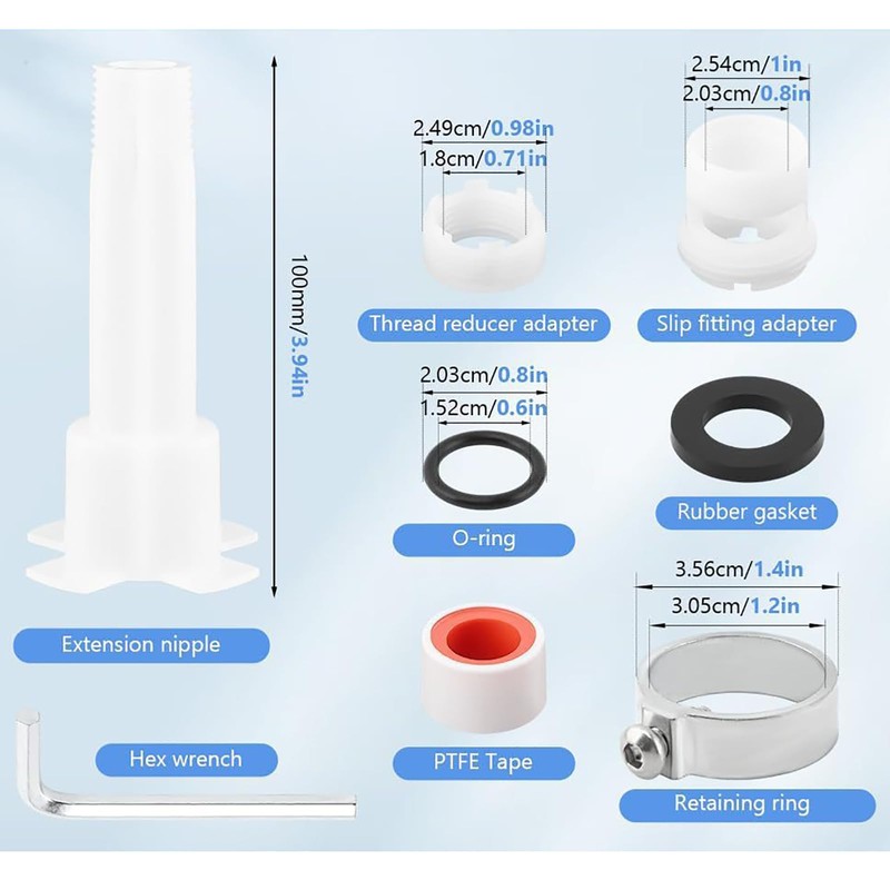 ZHYOHEN 1 Set 4 in 1 Bathtub Adapter Bathtub Faucet
