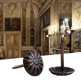 Upholstery Nails, Furniture Nails, Decorative Nails, Upholstery Nails, Brass Nails for Antique Furniture (16 x 15 mm Chrysanthemum-Bronze)