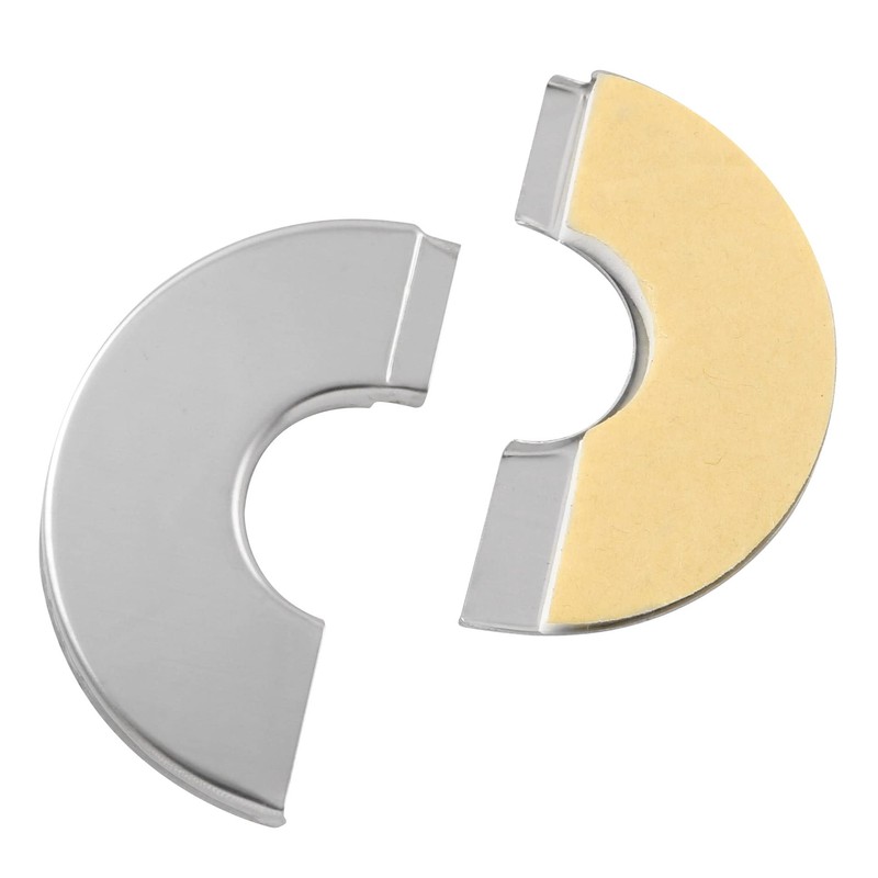 JianLing 2PCS 304 Stainless Steel Round Escutcheon Plate Round Snap-fit