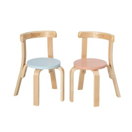 Swegrow Wooden Kids Chair, Toddler Chair for Table, Kids Stackable Chairs, Kid Wooden Furniture for Family/Playroom/Classroom（Set of 2-Color）