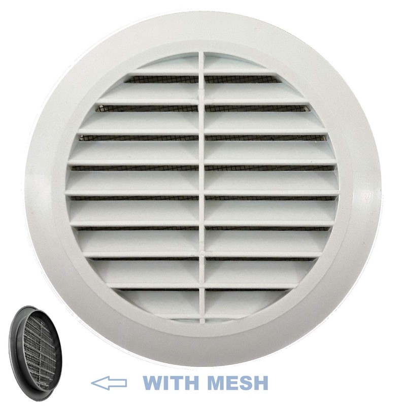 Cotarba 90mm Round Air Vent Grille - White