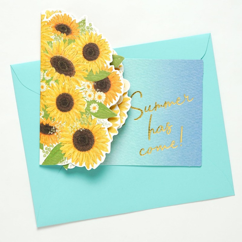 greetinglife summer summer card flower pop up sunflower LY-43 light