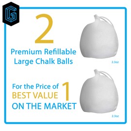 GVMX Premium Refillable Chalk Balls - 2 Pack