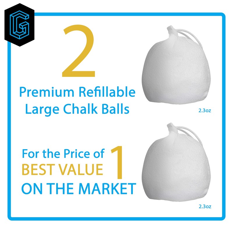 GVMX Premium Refillable Chalk Balls - 2 Pack