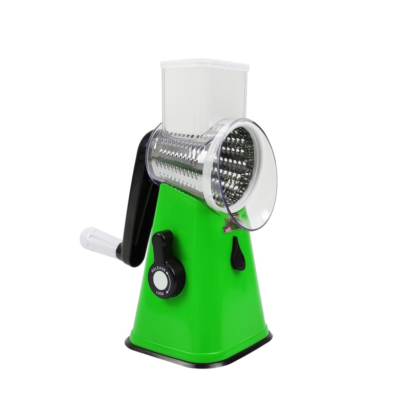 AMOS Rotary Multifunction Cheese Grater, Vegetable Fruit Slicer with Three