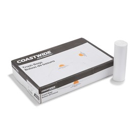 COASTWIDE 30-33 Gallon Trash Bag, 33" x 40", High Density, 12 mic, Natural, 250 Bags (CW18199)