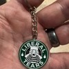Liberal Tears Keychain - Green Design with White Text -