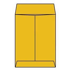 Open End King Size Catalog Envelopes, 13" x 19", 28#, Tan/Brown Kraft, Center Seam, Ungummed Flaps (Box of 100)