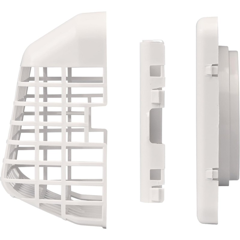 Deflecto Easy Clean Louvered Dryer Hood with Bird Guard, 4”