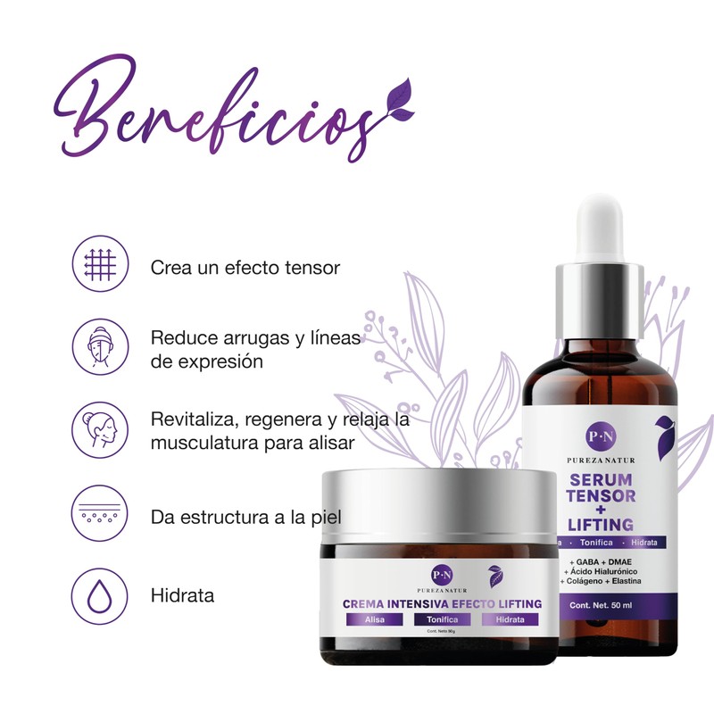 PUREZA NATUR Pack Tensor + Lifting serum tensor y crema