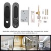 Pocket Lock Handle Invisible Light Weight Black Lock Circular Sliding