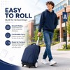 AGSDON Quiet Glide Rolling Backpack with Lunch Box Set -