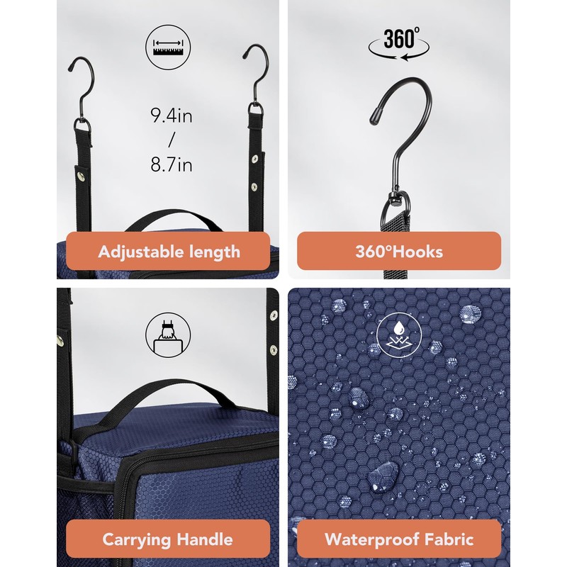 Vokelater Suitcase Organizer, Travel Luggage Organizer Hanging Shelves Packing Cube