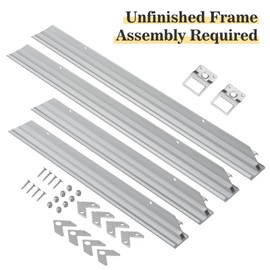 Akfado Floating Frame for 36x48 Canvas Paintings with 0.6-0.8" Deep, DIY Metal Canvas Floater Frames for Abstract Art Prints Family Wedding Portraits, Gallery Wall Art Decor, No Glass & Back (Silver)