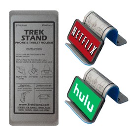 DTLgear Trek Stand Flexible Phone and Small Tablet Holder for Airplane, Office, Desk, Treadmill, Hotel, Kitchen, Plane Travel Essentials