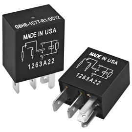 Relay G8HE-1C7T-R1-DC12 (Set of 2), 12VDC 5Pins Plug-in Installation Automotive Relay - OEM Replacement, SPDT
