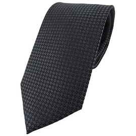 TigerTie Designer Silk Tie in Polka Dot Pattern - Tie Width 8 cm, black anthracite, Unit size