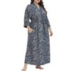iFigure Women's Plus Size Long Robe Floral Full Length Bathrobes
