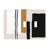 Beige Yellow Mid Century Abstract 3 Gang Light Switch Plate