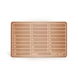 Unbranded Safe Seed Copper Metal Wallet Stamp Plate For Crypto Seed Phrase Cold Storage