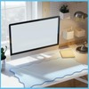 Hahafelt Scalloped Desk Mat Large Scalloped Piping Cute Desk Mat