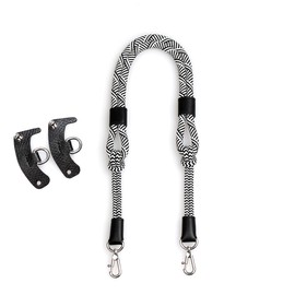 jiesinlov Rope Purse Straps Replacement Shoulder Strap for Longchamp Mini Le PLIAGE (BLACK-S)