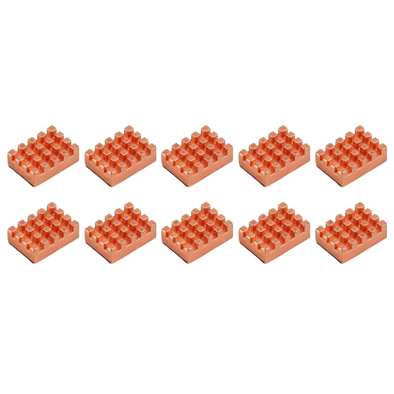 10pcs P15x5x10 Brass Heatsink with Thermal Adhesive Tape CPU Heat