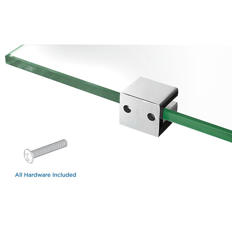 Mount-It! Glass Corner Shower Shelf for Bathroom, Wall Mounted with