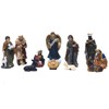 Nativity Scene Figurine Set Hand Painted Cute Sheep Donkey Cow
