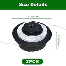 Mineup 2 pcs Autocut C6-2 Mowing Head for Brush Cutter, Mower Head Trimmer Head Compatible with FS38 FS40 FS45 FS50 FSE60 FSE71 FSE81, Replacement Trimmer Head, Thread Head Replacement Part