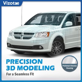 Vizotae Headlights Assembly for 2011-2020 Dodge Grand Caravan, for 2008-2016 Chrysler Town Country High/Low Beam with Bulbs, Passenger and Driver Side