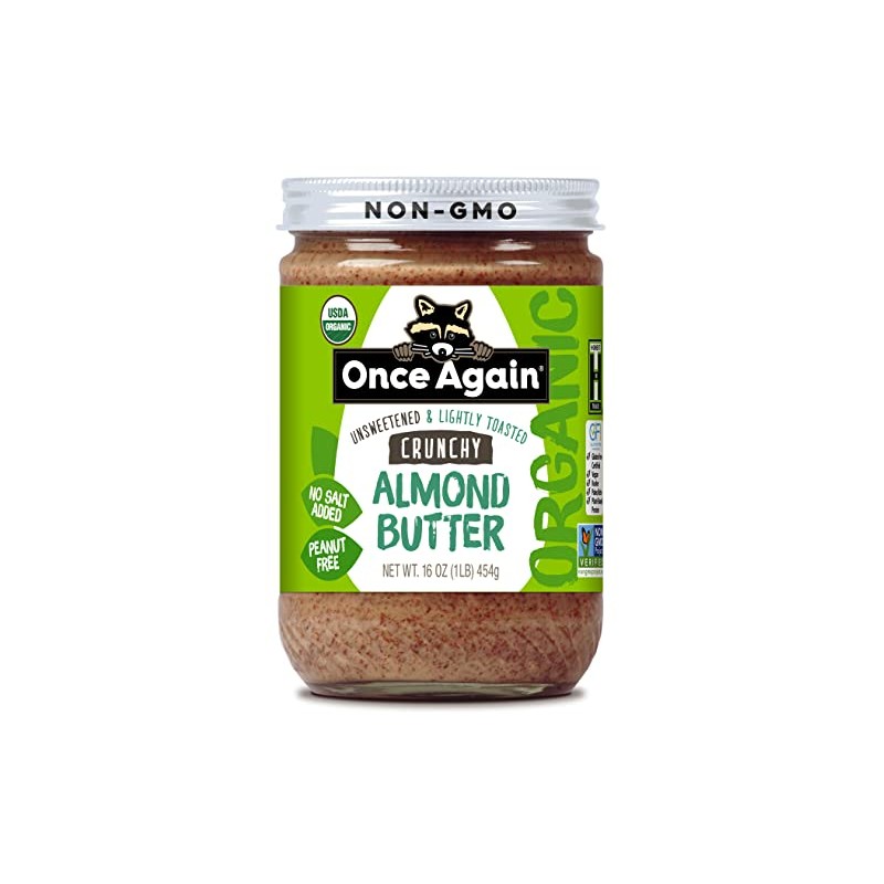 Once Again Organic Crunchy Almond Butter, 16oz - Lightly Toasted