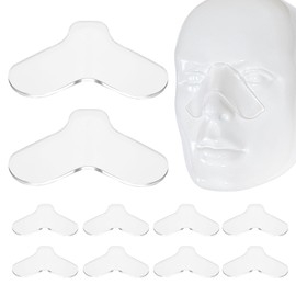 10 Pack CPAP Mask Nasal Pads, Nose Pad for CPAP Mask Sleep Apnea Masks Nose Cushion Nasal Gel Pad for Full Face Masks - Comfortable Avoiding Air Leaks and Red Marks Trimmable to Size