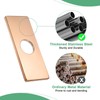 M METERXITY Faucet Deck Plate, 6 Inch Square 304 Stainless
