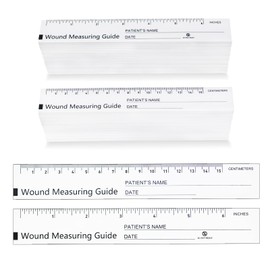 Mevlshcey 100 Pcs Wound Measuring Tape 6 Inch Wound Ruler Double Sided Disposable Paper Tape Measure Paper Guide Ruler Measurement Tools for Nurses