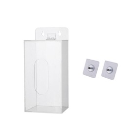 Supertool Mask Dispenser Box Holder, Clear Acrylic Disposable Face Mask and Glove Dispenser Storage Box Holder with Lid for Laboratory, Kitchen & Restaurant - S