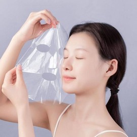 마이너컴퍼니 무형광 일회용 비닐 마스크팩 얼굴팩 투명 Myner Company Phossy-Free Disposable Vinyl Face Mask Pack Transparent [Transparent x 1000 sheets]