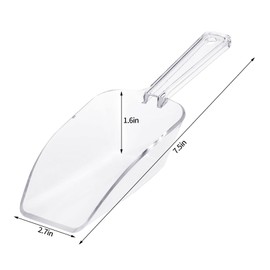 OJIOUI 6 Pcs Ice Scoop Candy Buffet Containers Scoopers Clear Plastic Kitchen Scoop for Popcorn Cookie Candy Buckets Podpocket Acrylic Large Scoop for Bar Party Wedding Freezer Dry Goods (6, Clear)