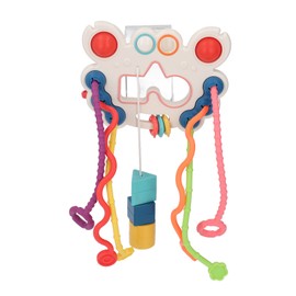 Pull String Interactive Toy Plastic Colorful Pulling Toy for Visual Touch Development
