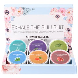 Swiffen 6 Pcs Swear Aromatherapy Shower Steamers for Women Swear Gifts Aromatherapy Spa Kit, Stress Relief Self Care Bath Kit for Women Men Birthday Wedding Bridal Shower, 6 Scents