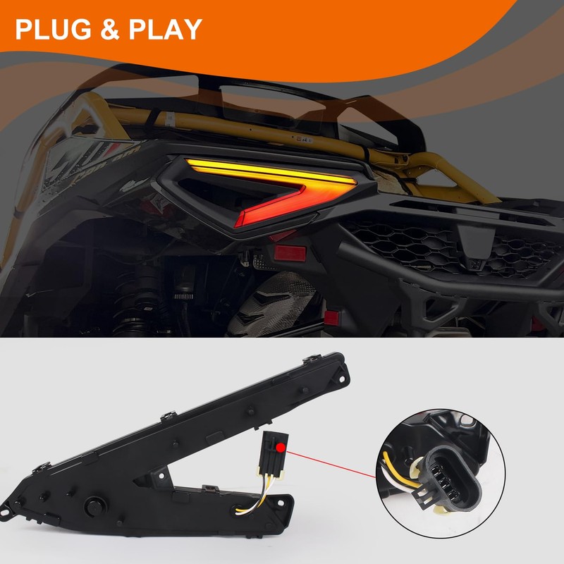 CUSAUTV CUSAUTV LED Taillights Compatible with 2024+ Can Am Maverick