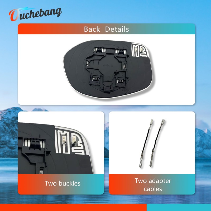 Ouchebang Passenger Right Side Heated Mirror Glass is suitable for