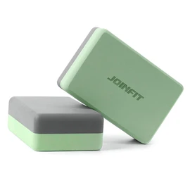 IWORKOUT Yoga Blocks 2 Pack, High Density 23 x 15 x 8 cm , EVA Yoga Bricks (Set of 2 ), Lightweight Fitness Foam Bricks, Anti-Slip,Soft, for Yoga,Pilates,Gym Practice,Flexibility,Backbends,Improve Balance (Grey + Lake Green, 23 x 15 x 8 cm)