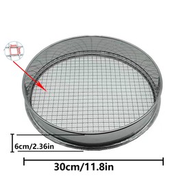 ZFYOUNG Stainless Steel Mesh Screen 304 1/8" Mesh Mesh -Soil Sifter for Large Gardens to Boost Your Gardening Productivity, Silver