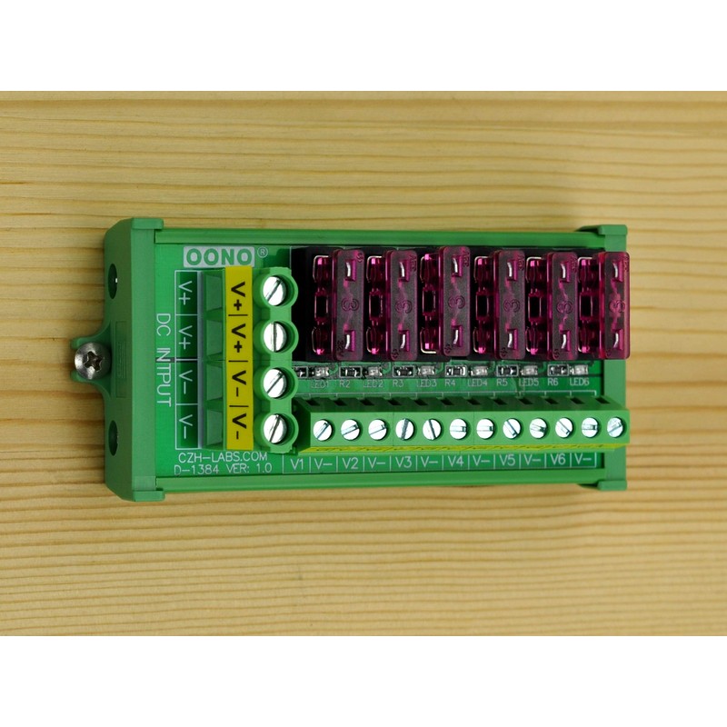DC Power Fuse Distribution Strip Module (6 Position, Screw Mount)