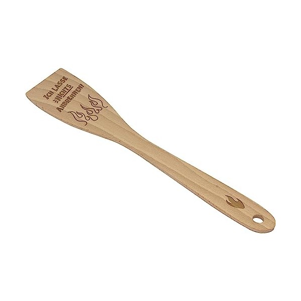 GRUSS & CO 48811 Spatula Motif "Nichts anbrennen" | Beech